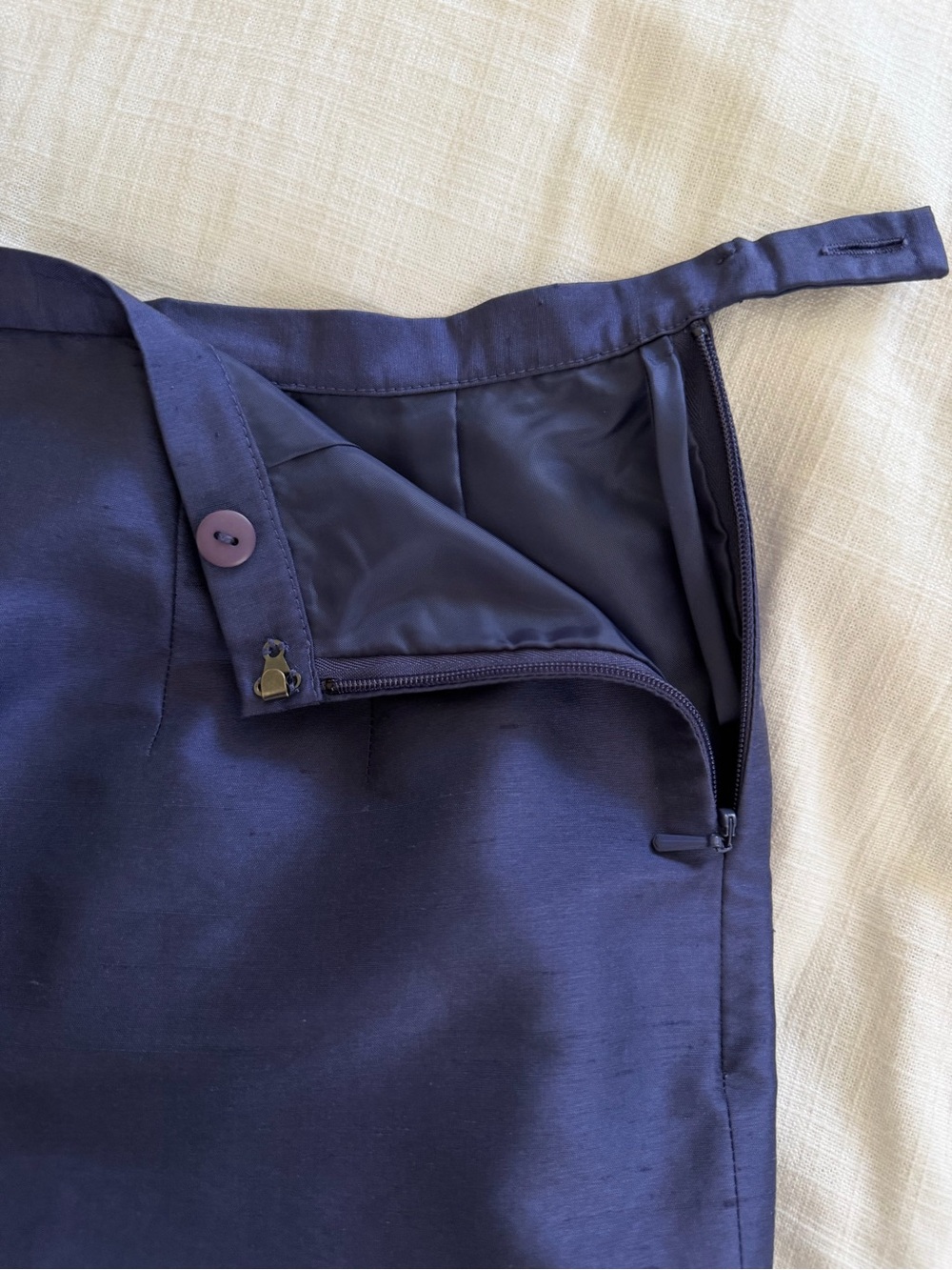Talbots 100% Silk Shantung Pants Purple Size 4 - Picture 7 of 13